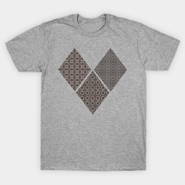 Fragmented Heart of Mosaics T-Shirt by fbaidoun